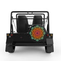 COLORFUL MANDALA FLOWER BLACK TIRE COVER FOR MOKE