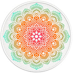 COLORFUL MANDALA FLOWER PEARL  WHITE CARBON FIBER TIRE COVER