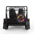 COLORFUL PURPLE TIE DYE SUNFLOWER BLACK CARBON FIBER TIRE COVER FOR MOKE