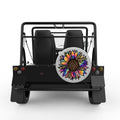 COLORFUL PURPLE TIE DYE SUNFLOWER SILVER CARBON FIBER TIRE COVER FOR MOKE