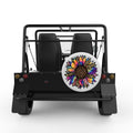 COLORFUL PURPLE TIE DYE SUNFLOWER WHITE CARBON FIBER TIRE COVER FOR MOKE
