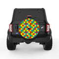 COLORFUL PUZZLE BLACK TIRE COVER