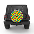 COLORFUL PUZZLE WHITE TIRE COVER