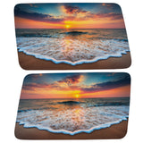 COLORFUL SHORE SUNSET QUARTER WINDOW DRIVER & PASSENGER DECALS