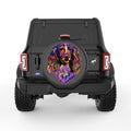 COLORFUL SPRINGER SPANIEL BLACK CARBON FIBER TIRE COVER