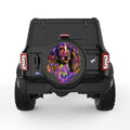 COLORFUL SPRINGER SPANIEL BLACK TIRE COVER
