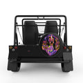 COLORFUL SPRINGER SPANIEL BLACK TIRE COVER FOR MOKE