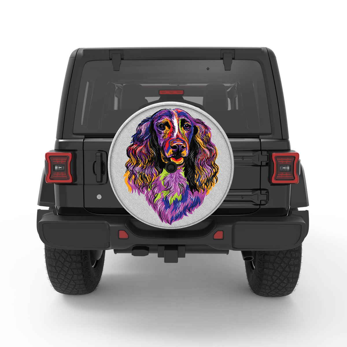 Colorful Springer Spaniel Tire Cover For Jeep Wrangler| Four Wheel Covers