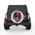 COLORFUL SPRINGER SPANIEL SILVER CARBON FIBER TIRE COVER