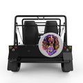 COLORFUL SPRINGER SPANIEL SILVER CARBON FIBER TIRE COVER FOR MOKE