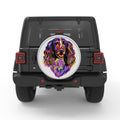 COLORFUL SPRINGER SPANIEL BLACK TIRE COVER