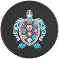 COLORFUL TURTLE PEARL  WHITE CARBON FIBER TIRE COVER