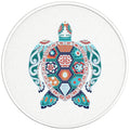 COLORFUL TURTLE PEARL  WHITE CARBON FIBER TIRE COVER