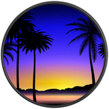 COLORFUL VIBRANT SUNSET BLACK CARBON FIBER TIRE COVER