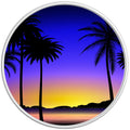 COLORFUL VIBRANT SUNSET WHITE TIRE COVER