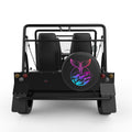 COLORFUL WHALE TAIL BLACK CARBON FIBER TIRE COVER FOR MOKE