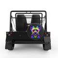 COLORFUL YORKSHIRE TERRIER BLACK CARBON FIBER TIRE COVER FOR MOKE