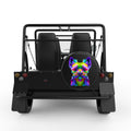 COLORFUL YORKSHIRE TERRIER BLACK TIRE COVER FOR MOKE