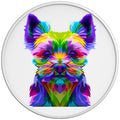 COLORFUL YORKSHIRE TERRIER WHITE TIRE COVER