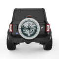 COMPASS LANDSCAPE SILVER CARBON FIBER TIRE COVER
