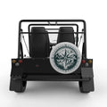 COMPASS LANDSCAPE SILVER CARBON FIBER TIRE COVER FOR MOKE