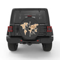 COMPASS MAP BLACK CARBON FIBER TIRE COVER