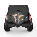 COMPASS MAP BLACK CARBON FIBER TIRE COVER