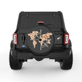 COMPASS MAP BLACK TIRE COVER