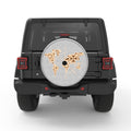 COMPASS MAP WHITE TIRE COVER