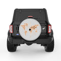COMPASS MAP SILVER CARBON FIBER TIRE COVER