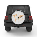 COMPASS MAP SILVER CARBON FIBER TIRE COVER