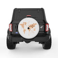 COMPASS MAP PEARL  WHITE CARBON FIBER TIRE COVER