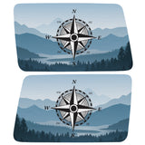 COMPASS MOUNTAINS LANDSCAPE QUARTER WINDOW DRIVER & PASSENGER DECALS