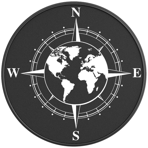 COMPASS WORLD BLACK CARBON FIBER TIRE COVER