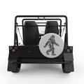 COOL TRIBAL BIGFOOT SILVER CARBON FIBER TIRE COVER FOR MOKE