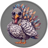 COOL TURKEY SILVER CARBON FIBER TIRE COVER