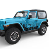 CORAL REEF BODY GRAPHIC DECAL FITS 2018+ JEEP WRANGLER 2 DOOR JLU