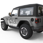 CORAL REEF DOOR DECAL FITS 2018+ JEEP WRANGLER 2 DOOR JLU