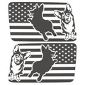 CORGI US FLAG QUARTER WINDOW DRIVER & PASSENGER DECALS