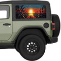 CORN FIELD SUNSET QUARTER WINDOW DECAL FITS 2018+ JEEP WRANGLER 2 DOOR HARD TOP JL