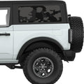 COW PRINT QUARTER WINDOW DECAL FITS 2021+ FORD BRONCO 2 DOOR HARD TOP