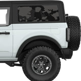 COW PRINT QUARTER WINDOW DECAL FITS 2021+ FORD BRONCO 2 DOOR HARD TOP