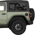 COW PRINT QUARTER WINDOW DECAL FITS 2018+ JEEP WRANGLER 2 DOOR HARD TOP JL