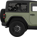 COW PRINT QUARTER WINDOW DECAL FITS 2011-2018 JEEP WRANGLER 2 DOOR HARD TOP JK
