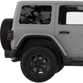 COW PRINT QUARTER WINDOW DECAL FITS 2011-2018 JEEP WRANGLER 4 DOOR HARD TOP JKU