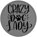 CRAZY DOG LADY SILVER CARBON FIBER TIRE COVER