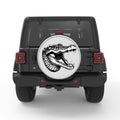 CROCODILE SILVER CARBON FIBER TIRE COVER
