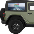 CRUISE TIME QUARTER WINDOW DECAL FITS 2011-2018 JEEP WRANGLER 2 DOOR HARD TOP JK