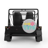 CRUISE TIME SILVER CARBON FIBER TIRE COVER FOR MOKE