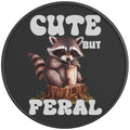 CUTE BUT FERAL PEARL  WHITE CARBON FIBER TIRE COVER